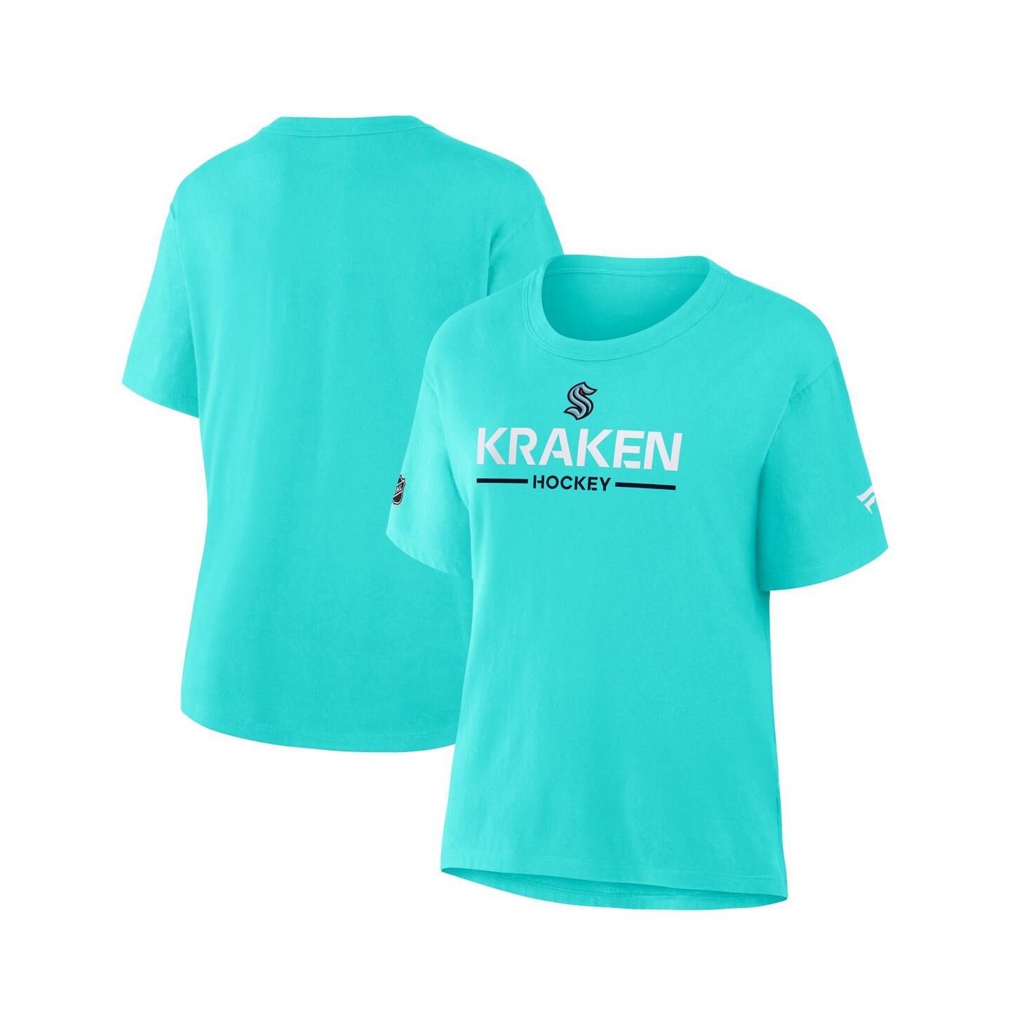 Женская футболка Fanatics Ice Blue Seattle Kraken Authentic Pro Primary — фото 1