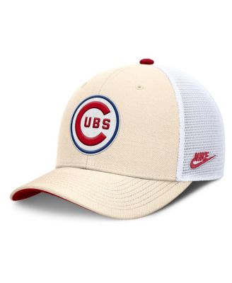 Nike - Men's Natural Chicago Cubs Cooperstown Collection Dri-FIT Rise Trucker Adjustable Hat