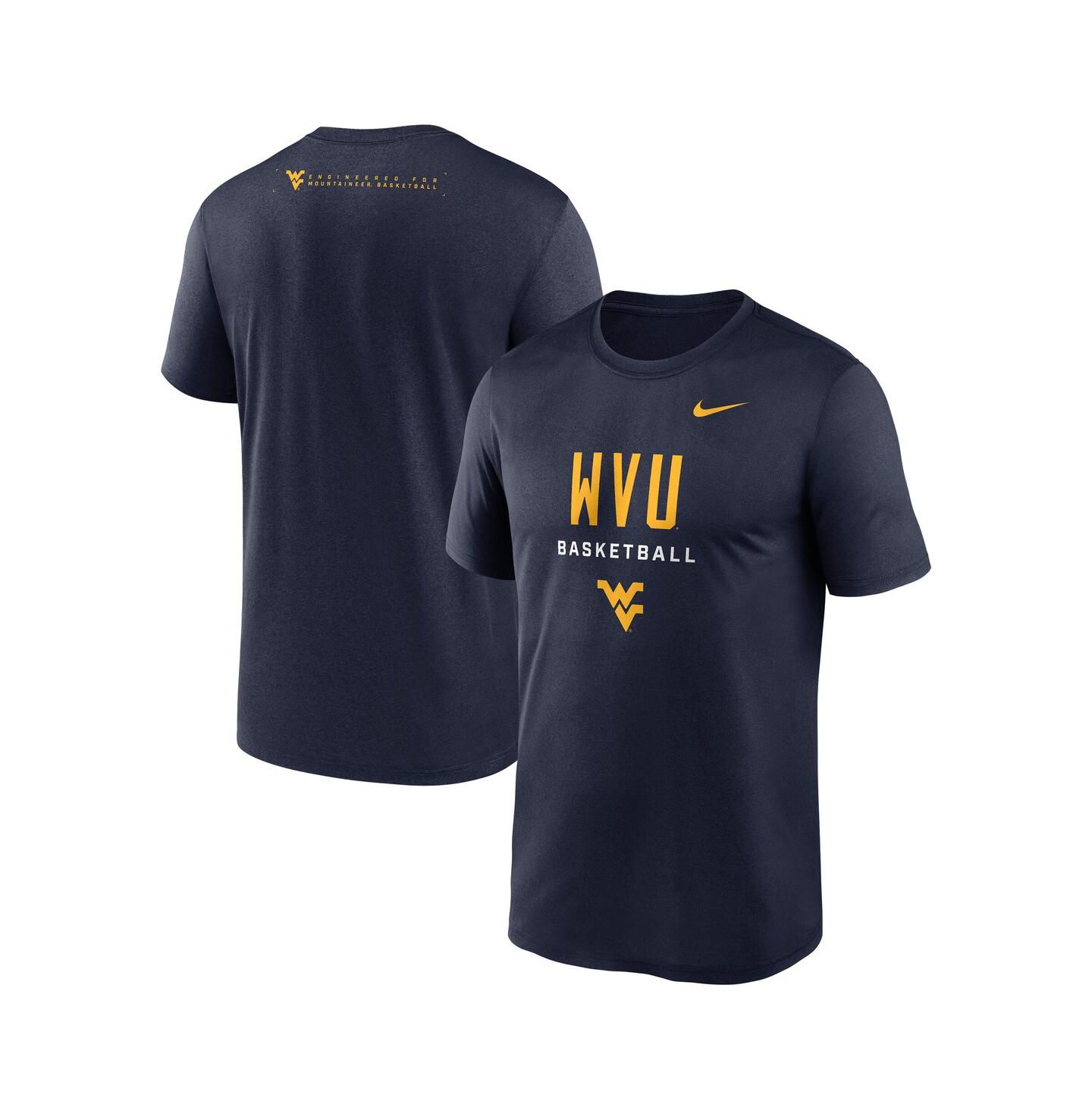 Мужская футболка Nike Navy West Virginia Mountaineers 2025 Courtside Basketball Legend Dri-FIT — фото 1
