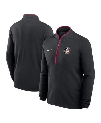 Nike - Men's Black Florida State Seminoles Courtside Victory Dri-FIT Half-Zip Pullover Hoodie