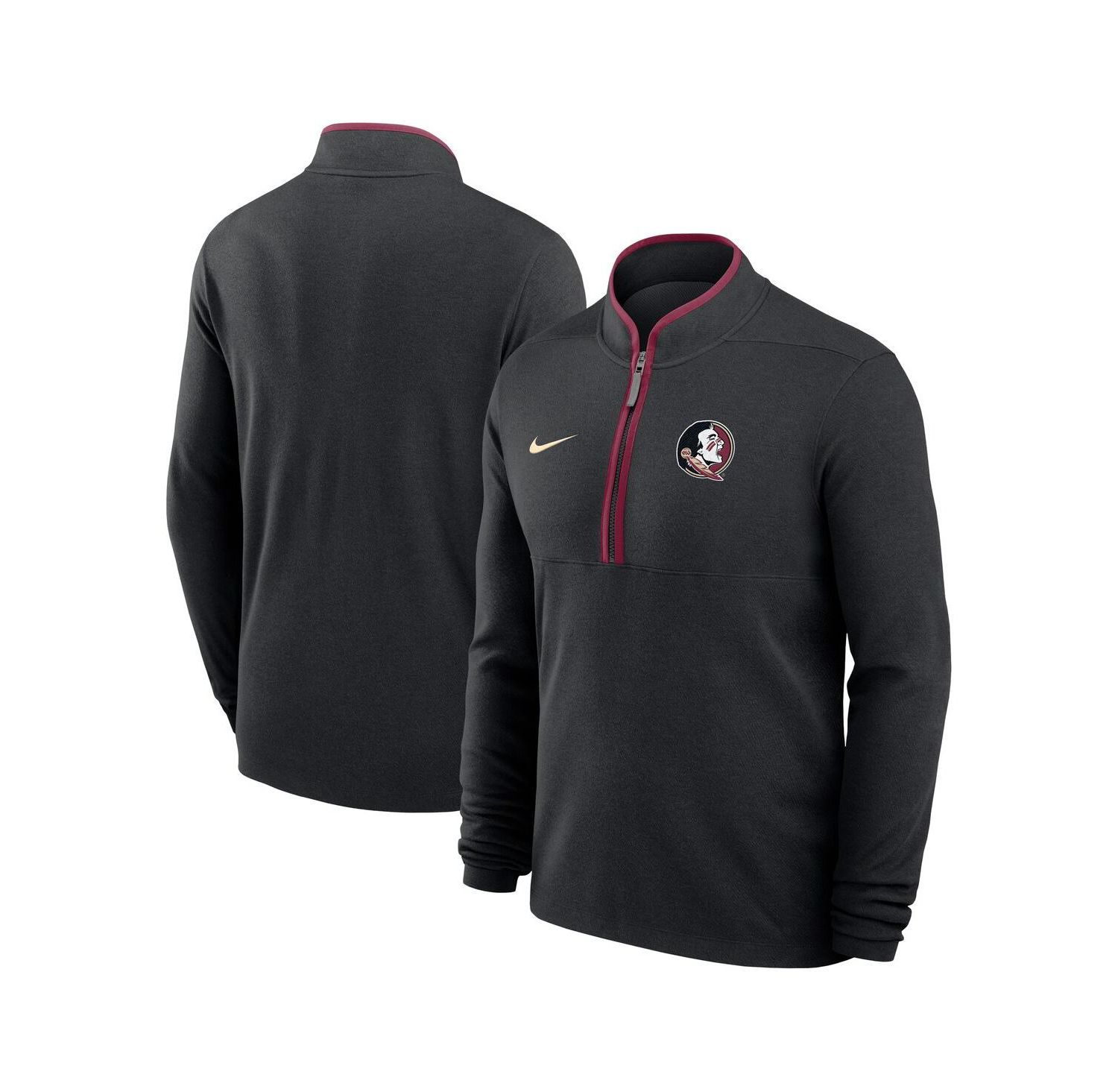 Men's Black Florida State Seminoles Courtside Victory Dri-FIT Half-Zip Pullover Hoodie