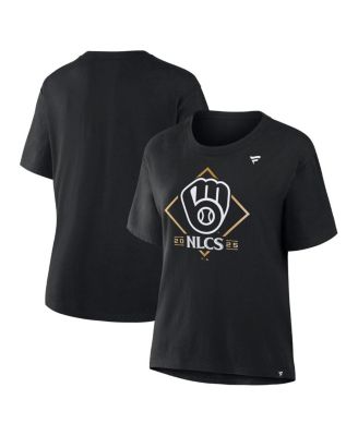 Fanatics - Women's Black Milwaukee Brewers 2025 National League Division Series Champions Locker Room T-Shirt