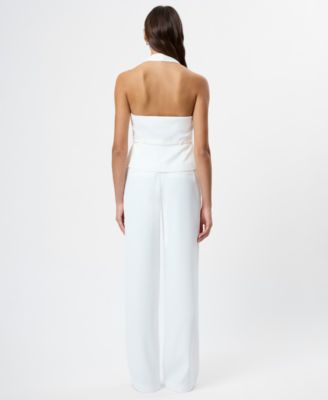 Women's Harry Suiting Belted Halter V-Neck Top