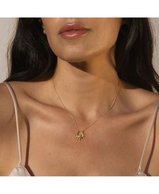 Unveiling Dreams White Topaz Starburst Necklace