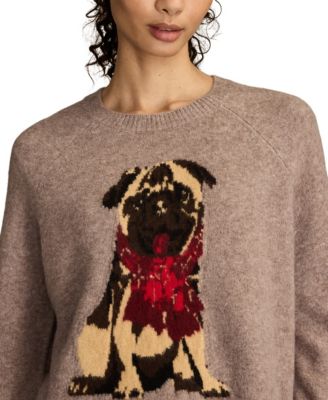 Women's Cloud Soft Pug Crew Neck Sweater