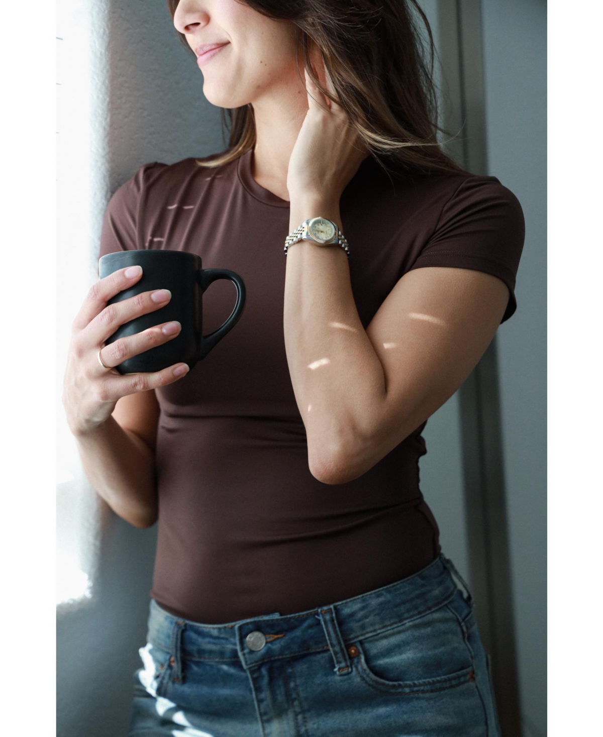 Peugeot Women's Two-Tone 25mm Fluted Bezel Steel Bracelet Watch