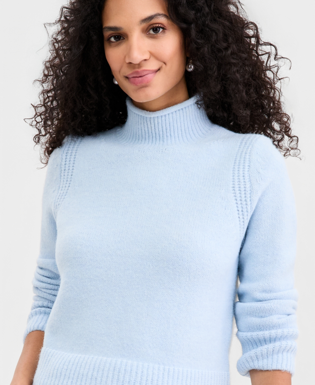 On 34th Women's Roll Mock-Neck Sweater, Macy's Exclusive