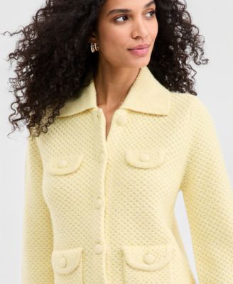Women's Collared Sweater Jacket