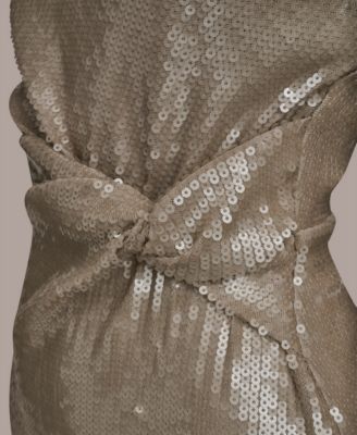 Women's Sleeveless Side Ruched Midi Dress