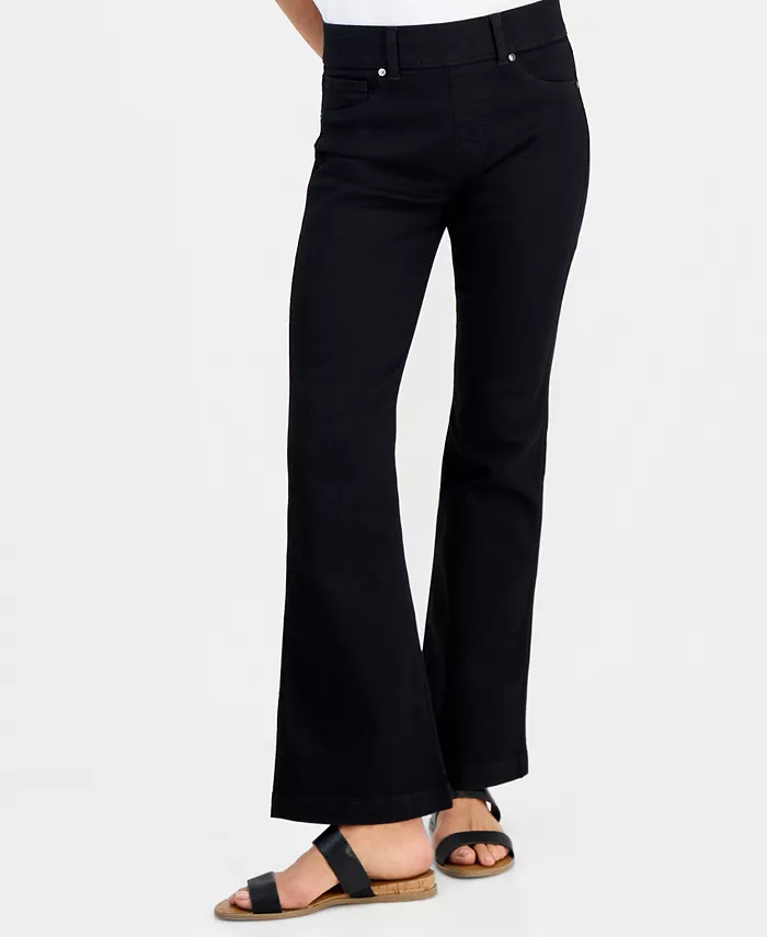 Petite Pull-On Shaping High-Rise Bootcut Jeans - thumbnail 2