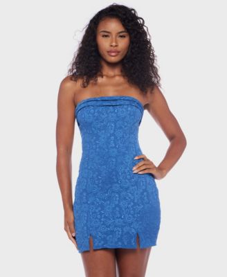 B Darlin - Juniors' Jacquard Strapless Bodycon Dress