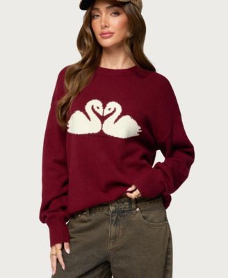 Women's Swan Oversized Knit Sweater