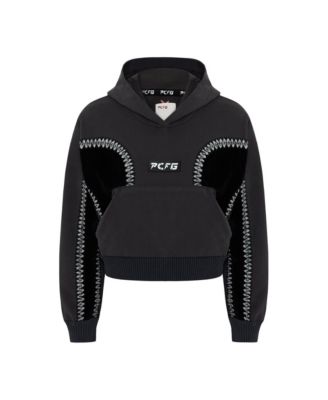 Women's Cotton Panelled Hoodie