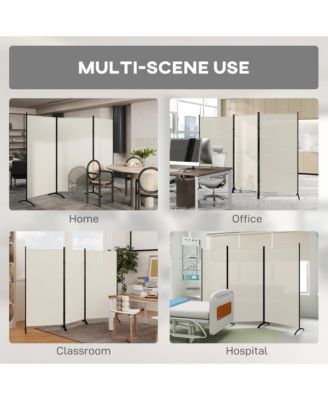 6' 3 Panel Room Divider, Indoor Privacy Screen for Home, Light