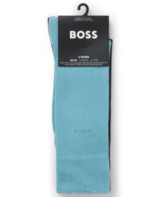 Men's Uniform Color Regular Length Socks, 2-Pack