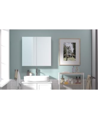 24x24 inch Bathroom Wall Cabinet, Saver Storage, Medicine Cabinet with 2 Door and Adjustable Shelves
