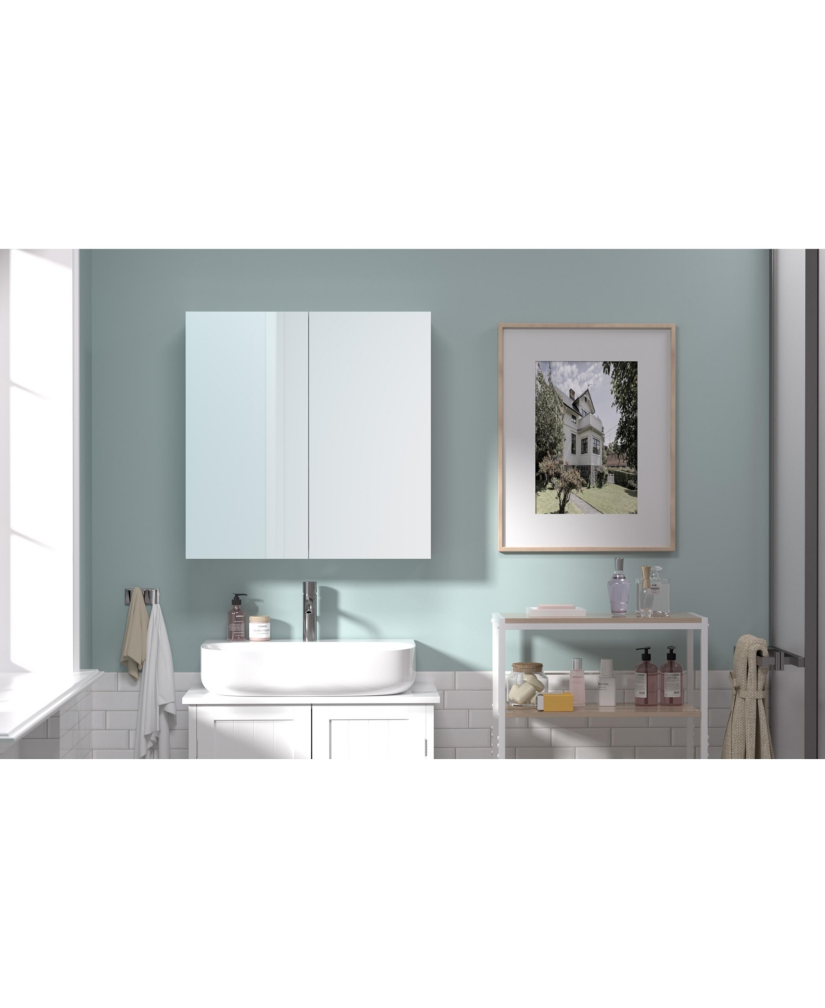 Hauschen Home 24x24 inch Bathroom Wall Cabinet, Saver Storage