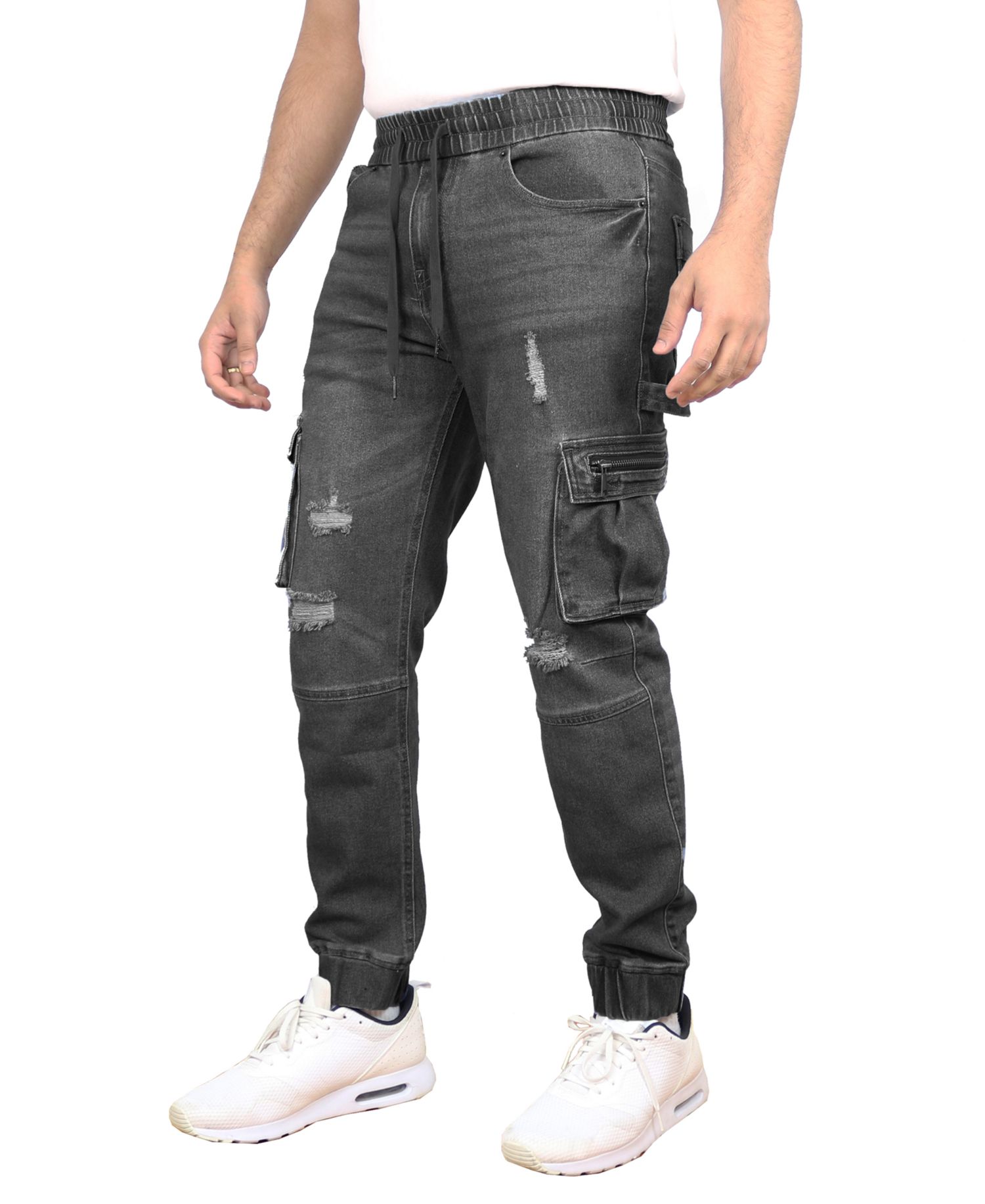 Men's Stretch Cargo Carpenter Jogger Slim-Fit Jeans