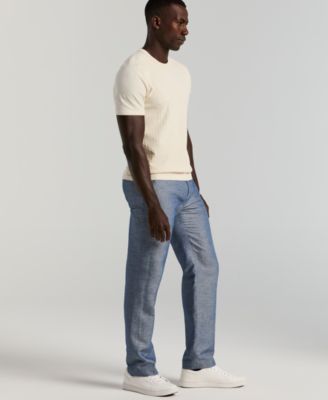 Perry Ellis Men's Portfolio Modern-Fit Linen/Cotton Solid Dress Pants