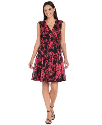 R & M Richards - Women's Sleeveless Wrap Dress