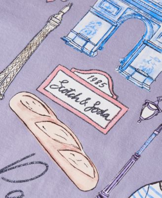 Girls' 7-16 Paris Graphic Print T-Shirt