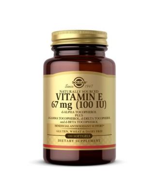 Solgar Vitamin E Mixed (d-Alpha Tocopherol and Mixed Tocopherols) ,100 Iu ,100 S Gels