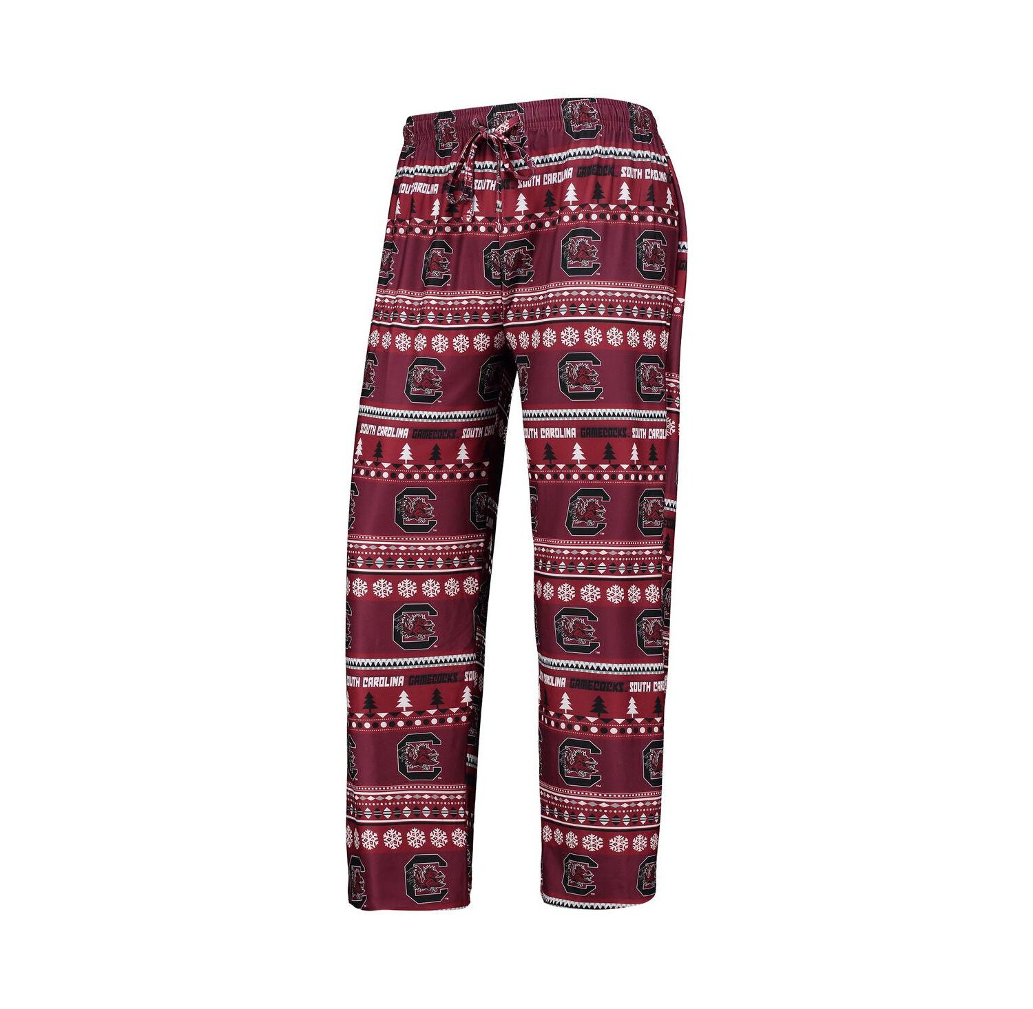 Men's 2-Piece Garnet South Carolina Gamecocks Ugly Sweater Long Sleeve Top and Pants Sleep Set