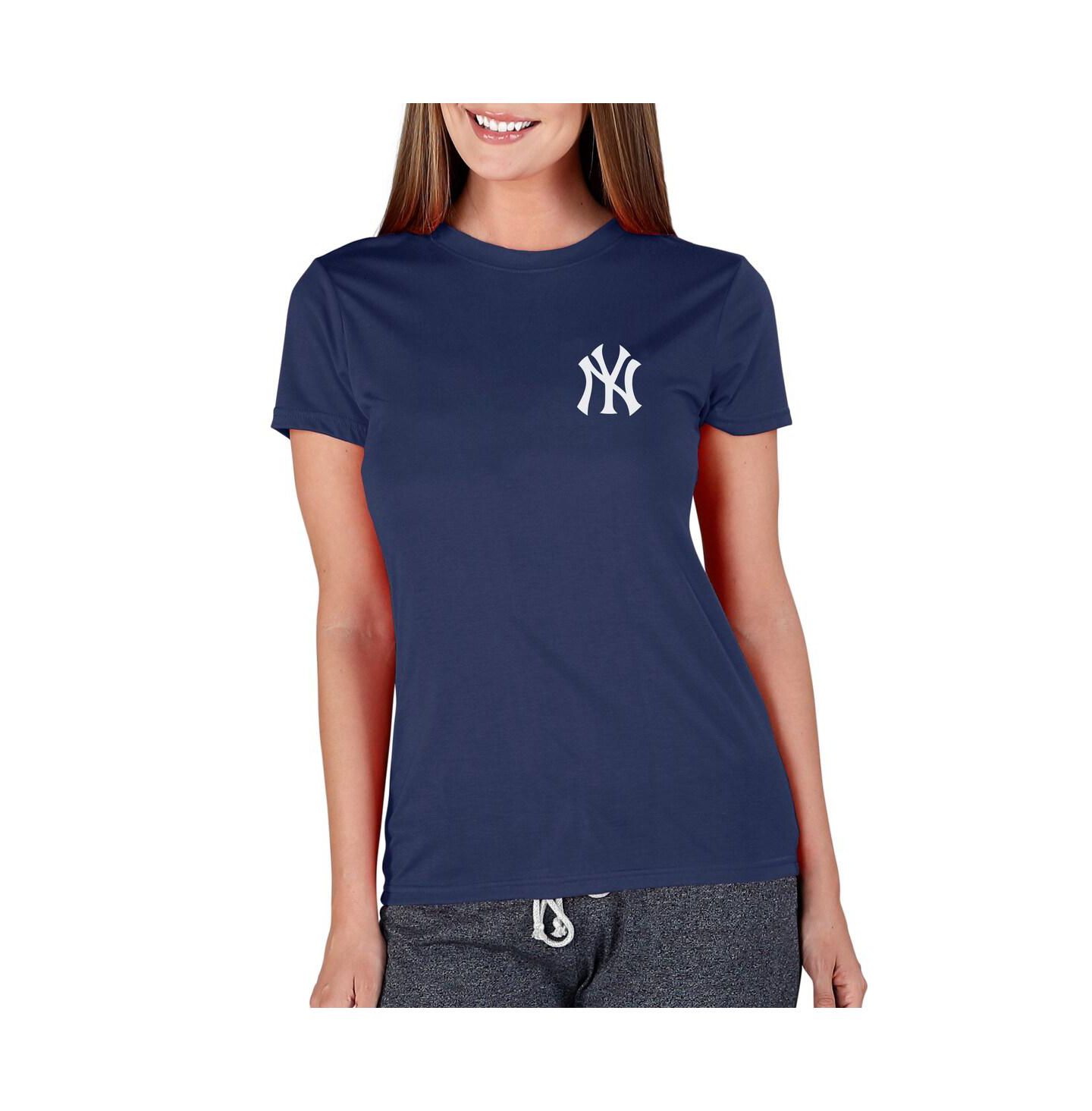 Женский топ Concepts Sport Navy New York Yankees Marathon Knit — фото 1