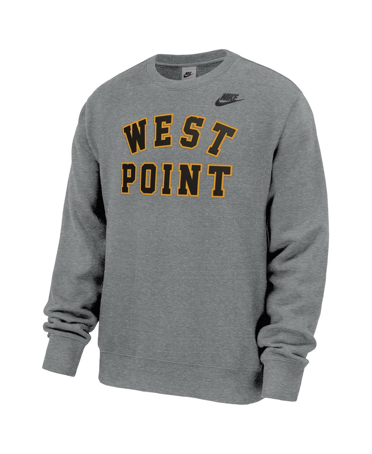 Nike Men's Heather Gray Army Black Knights West Point Classic Collection Club Sweatshirt
