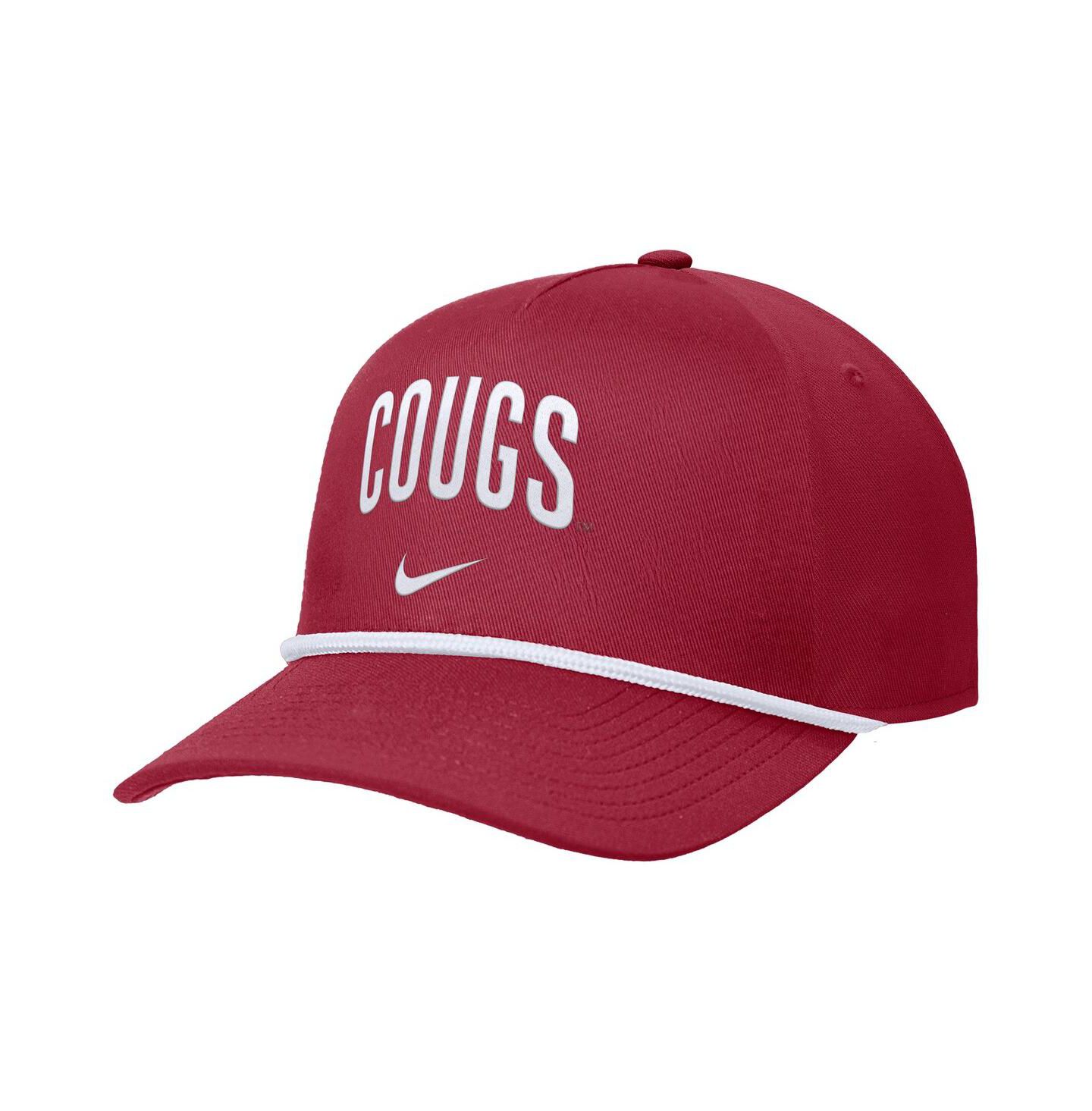 Мужская кепка Nike Crimson Washington State Cougars Rise Adjustable Hat — фото 1