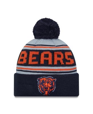 New Era - Men's Navy Chicago Bears Throwback Main Cuffed Knit with Pom Hat