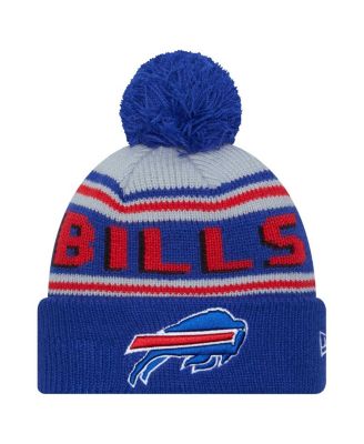 New Era - Big Boys and Girls Royal Buffalo Bills Main Cuffed Knit with Pom Hat