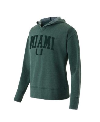 Women's Green Miami Hurricanes Volley Long Sleeve Hoodie Top