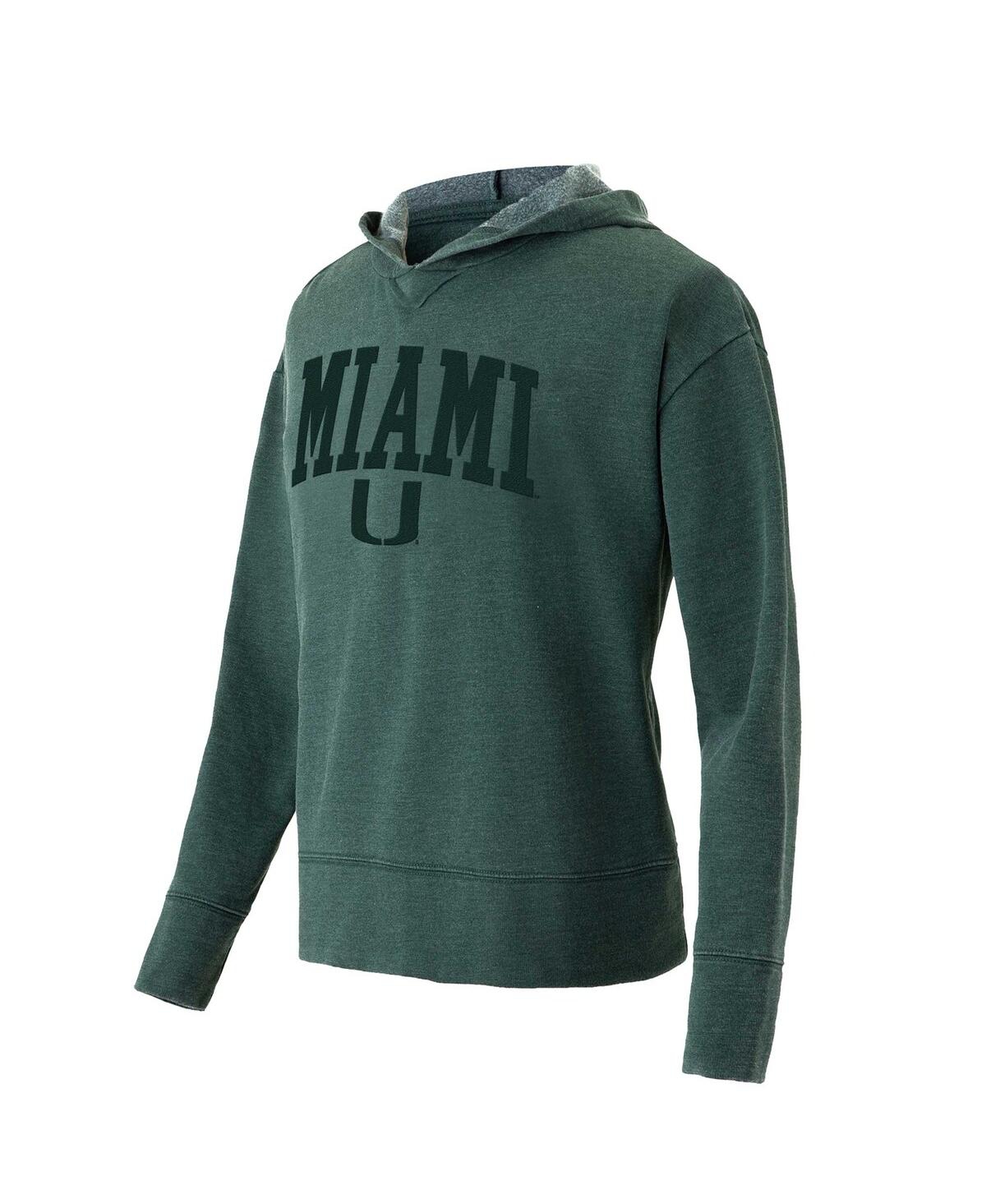 Concepts Sport Women's Green Miami Hurricanes Volley Long Sleeve Hoodie Top In Multi