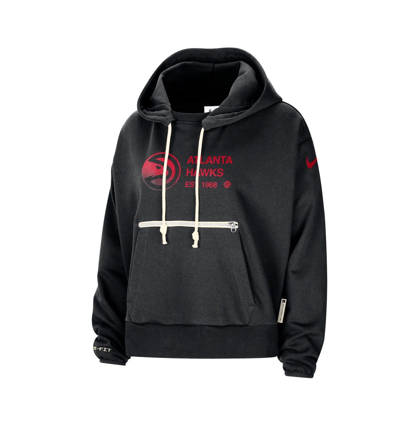 Женское худи Nike Black Atlanta Hawks Courtside Standard Issue Performance Pullover — фото 2