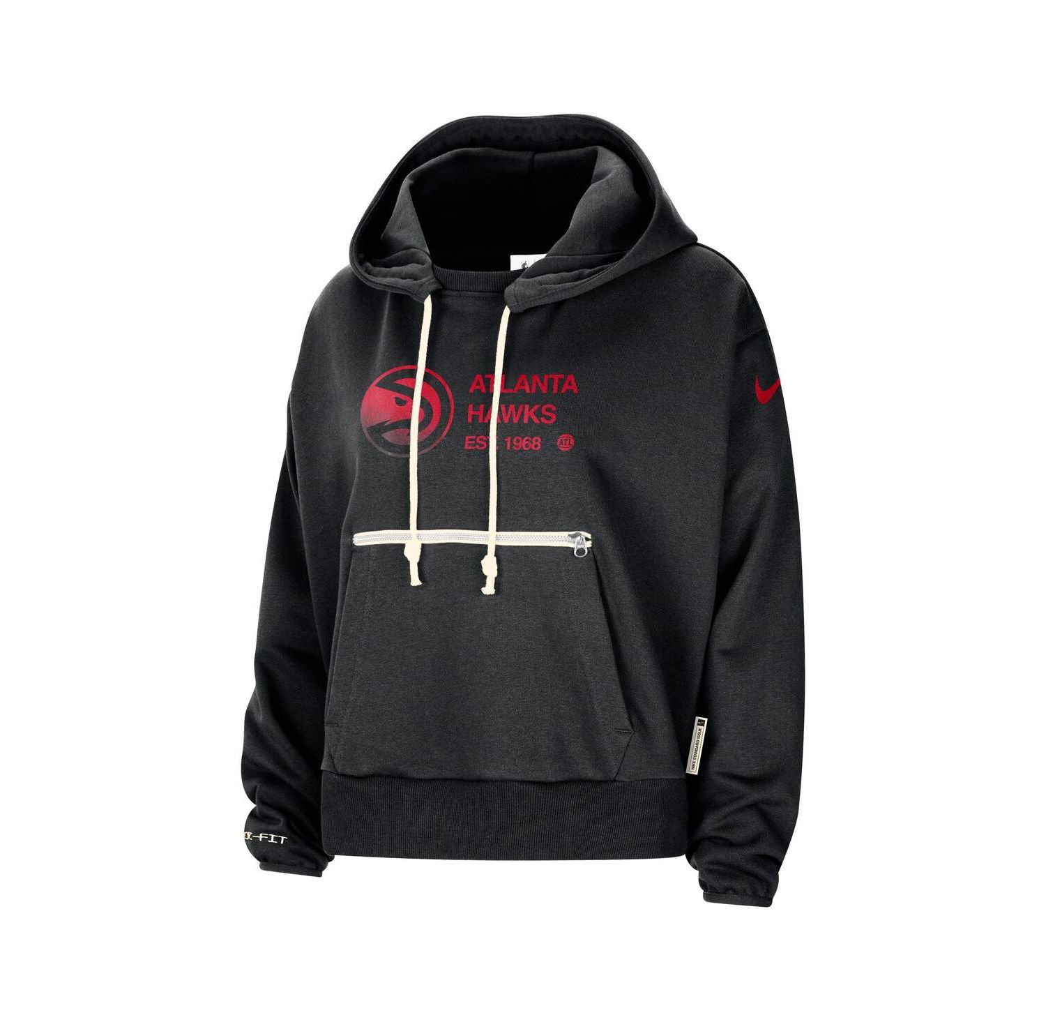 Women's Black Atlanta Hawks Courtside Standard Issue Performance Pullover Hoodie