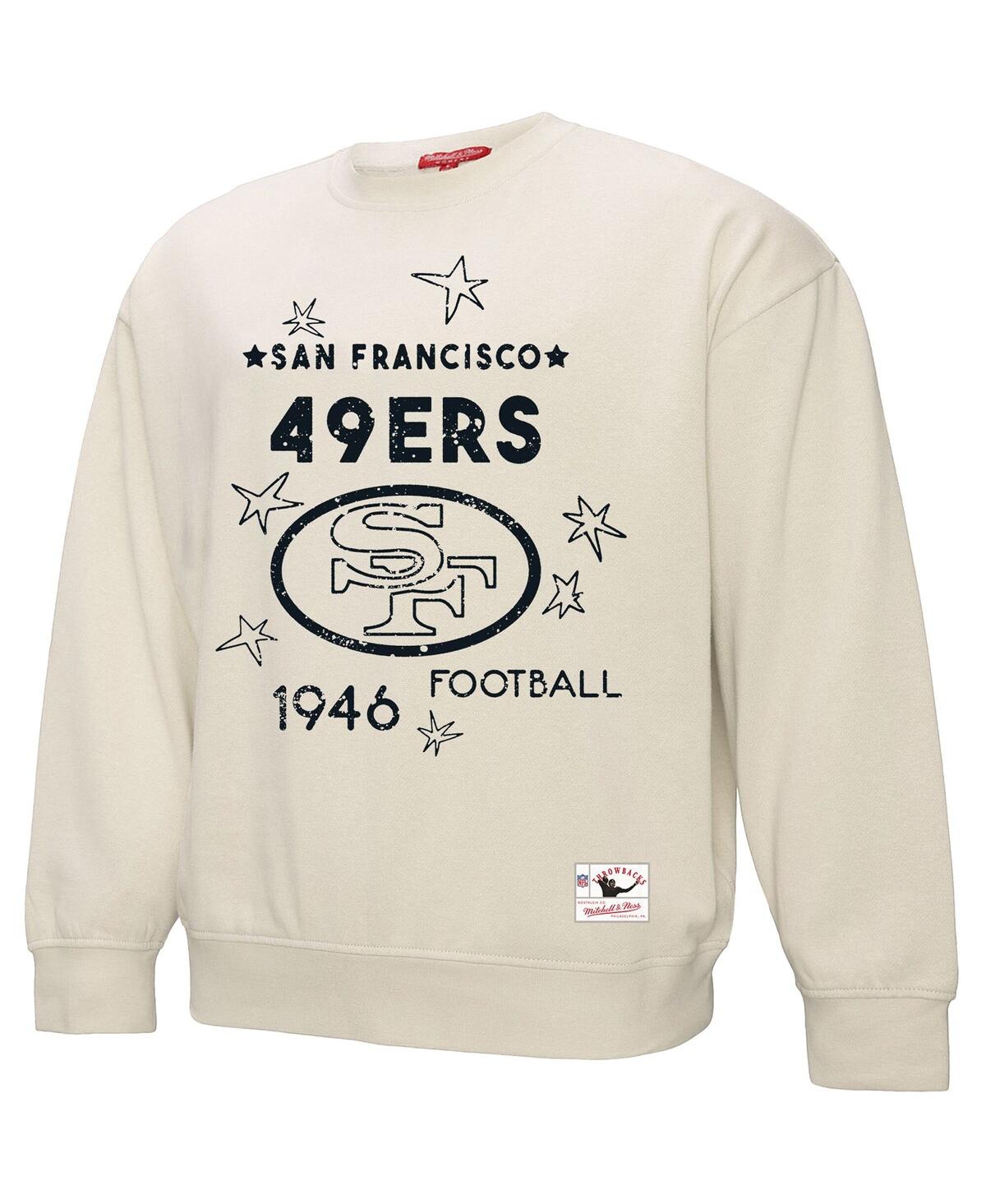Mitchell & Ness Women's Cream San Francisco 49ers Plus Size Shooting Star Sweatshirt In White