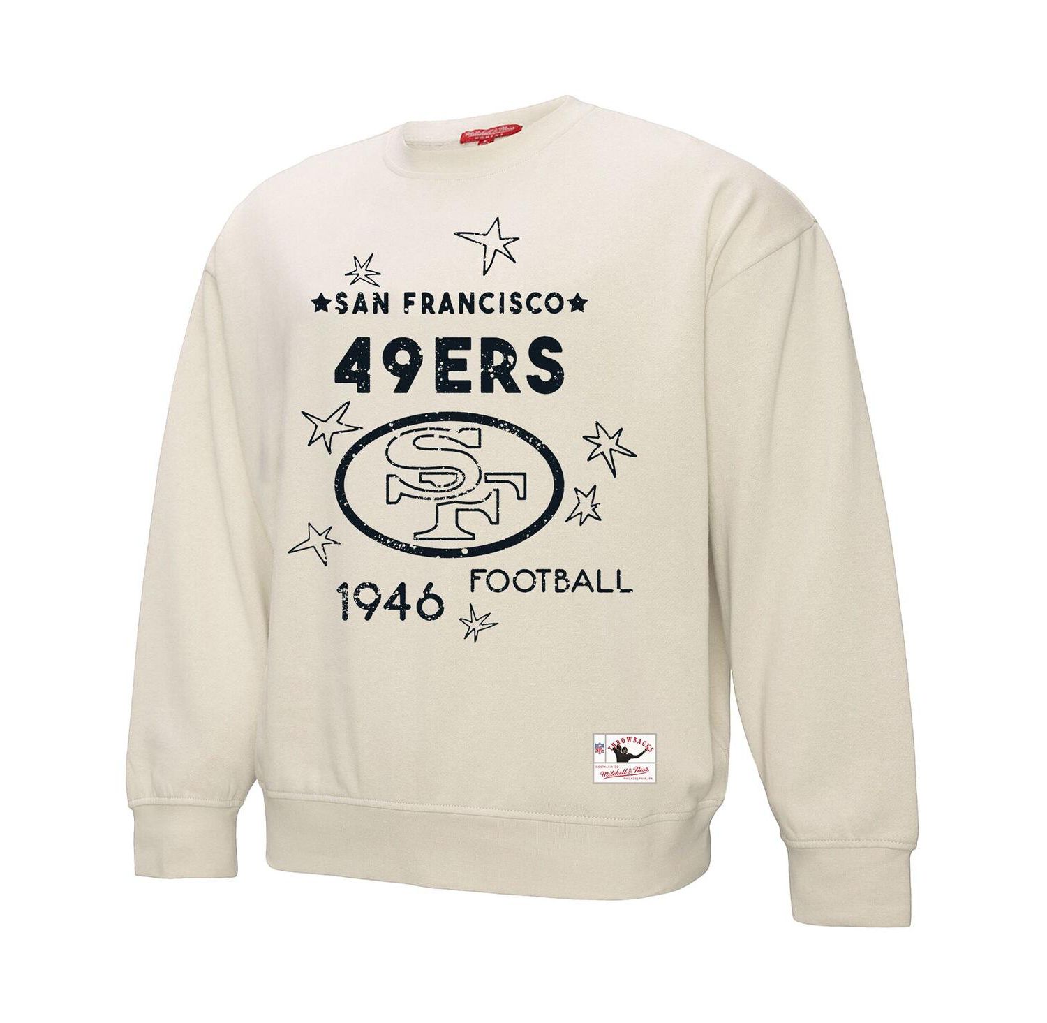 Women's Cream San Francisco 49ers Plus Size Shooting Star Sweatshirt