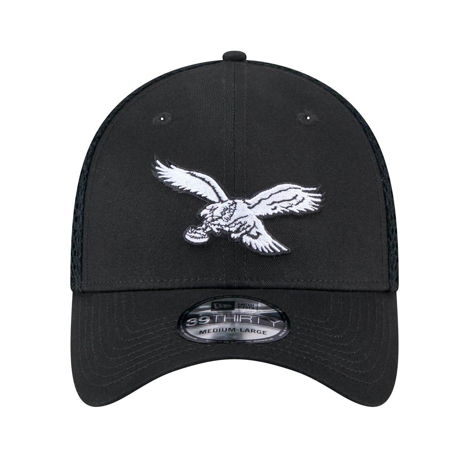 Men's Black Philadelphia Eagles Main Neo 39THIRTY Flex Hat