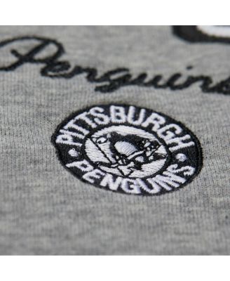Women's Heather Gray Pittsburgh Penguins Logo Lightweight Pullover Sweatshirt