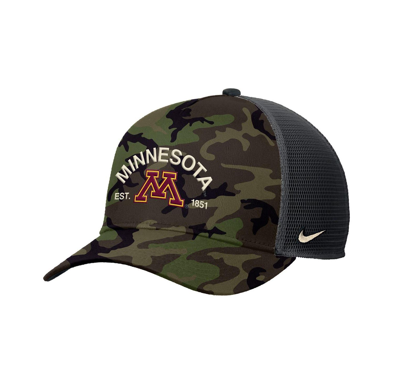 Men's Camo Minnesota Golden Gophers 2025 Military Appreciation Rise Adjustable Trucker Hat