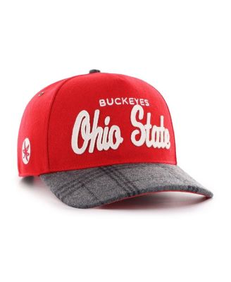 '47 Brand - Men's and Women's Scarlet Ohio State Buckeyes Windowpane Plaid Collection Hitch Adjustable Hat