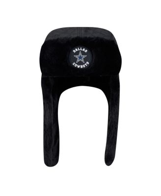 Men's Black Dallas Cowboys Quilted Trapper Hat