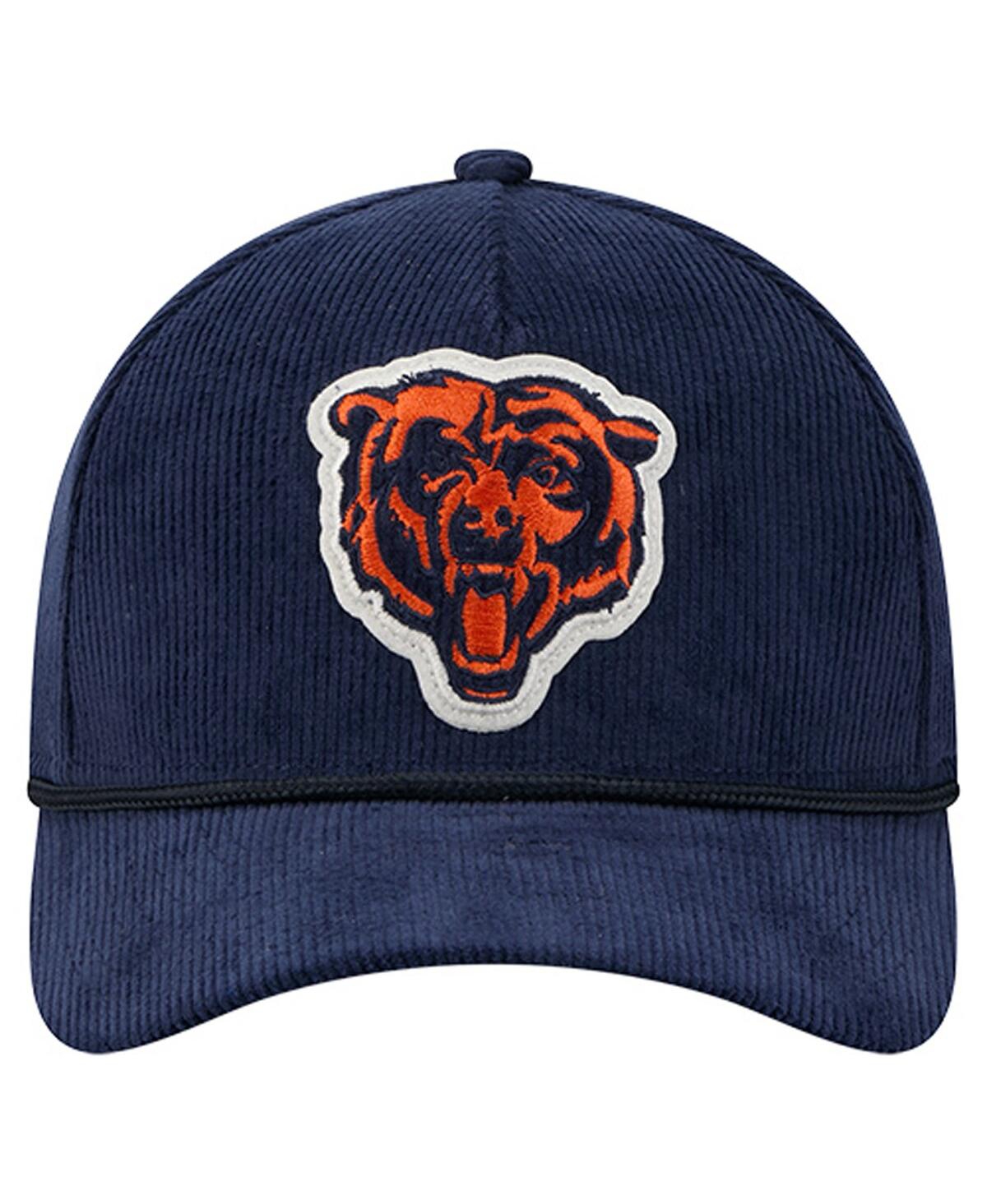 New Era Men's Navy Chicago Bears Cord Corduroy 9forty A-frame Adjustable Hat In Multi