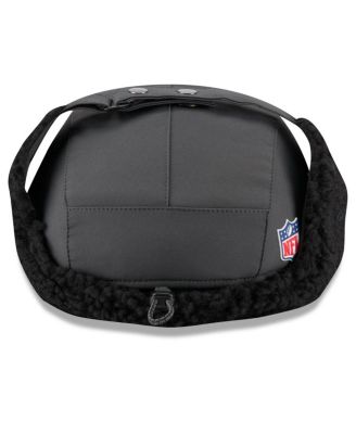 Men's Charcoal Las Vegas Raiders 2025 Sideline Cold Weather Runner Dog Ear Adjustable Hat