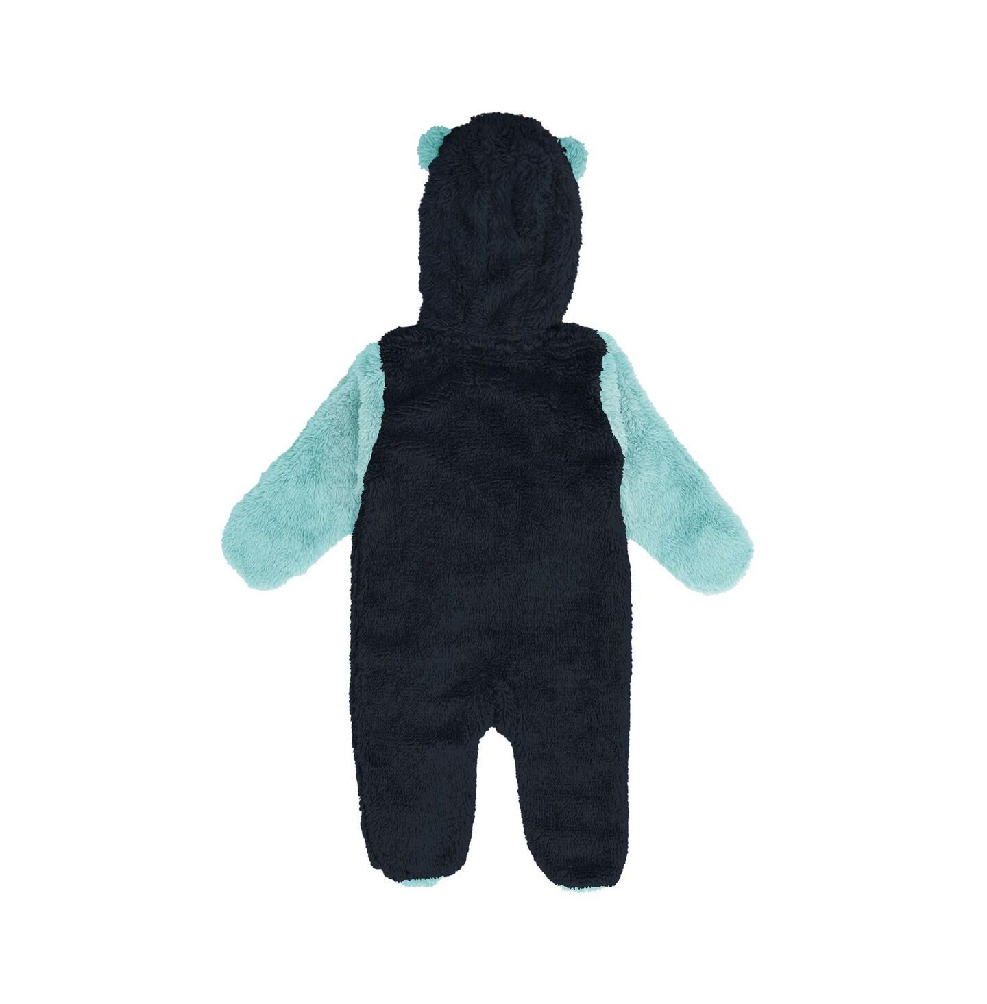 Outerstuff Newborn Navy Seattle Kraken Stay Napping Fleece Bunting Full-Zip Hooded Sleeper — фото 3