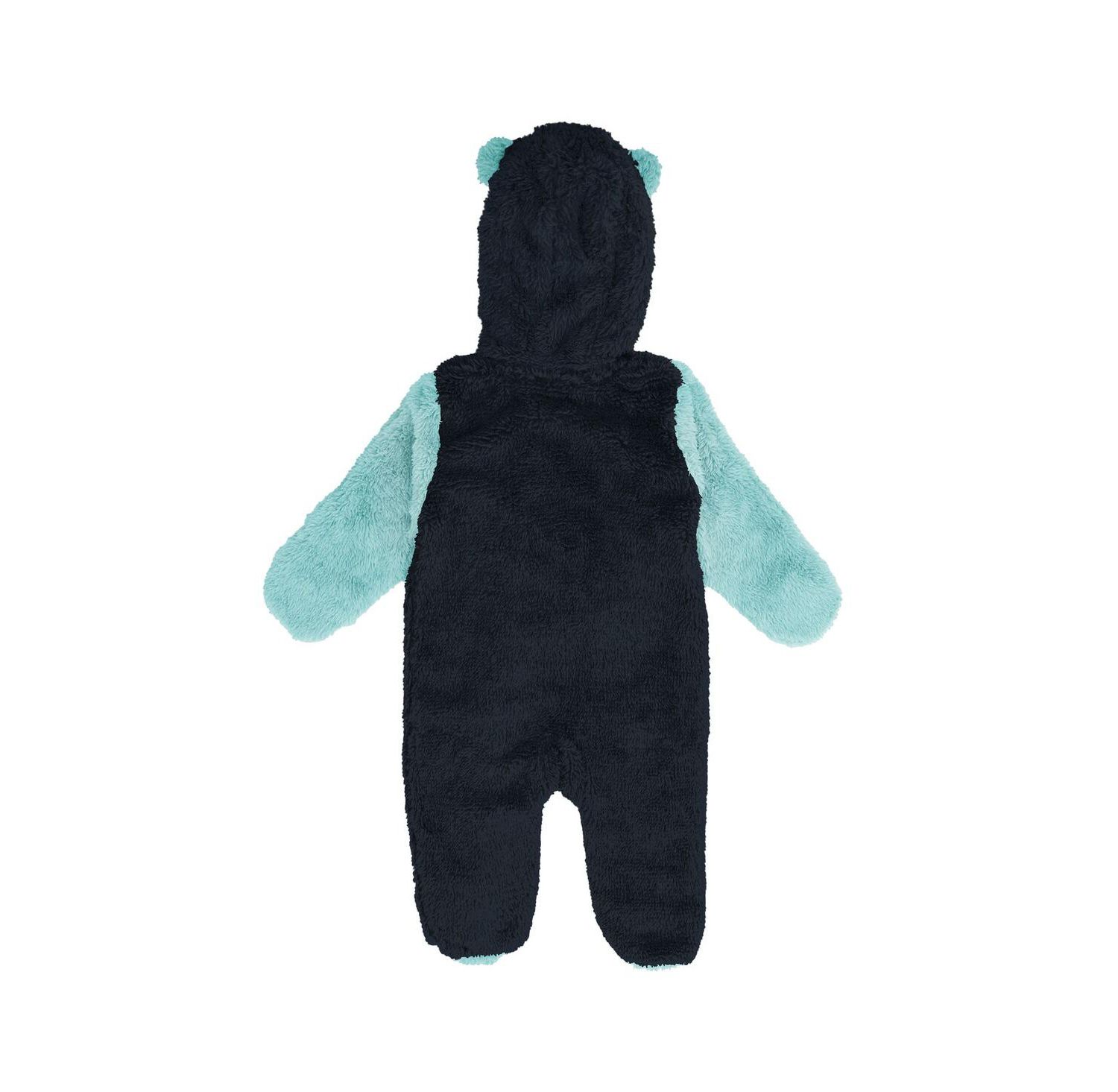 Newborn Navy Seattle Kraken Stay Napping Fleece Bunting Full-Zip Hooded Sleeper