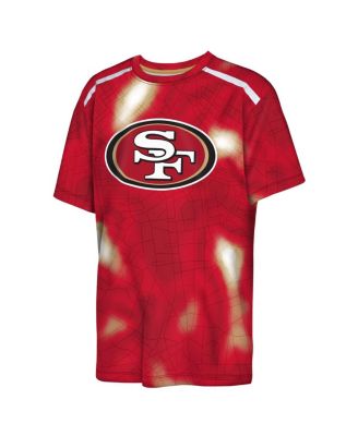 Big Boys and Girls Scarlet San Francisco 49ers End Zone Dri-Tek T-Shirt