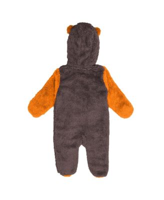Baby Boys and Girls Brown Cleveland Browns Stay Napping Fleece Bunting Full-Zip Sleeper