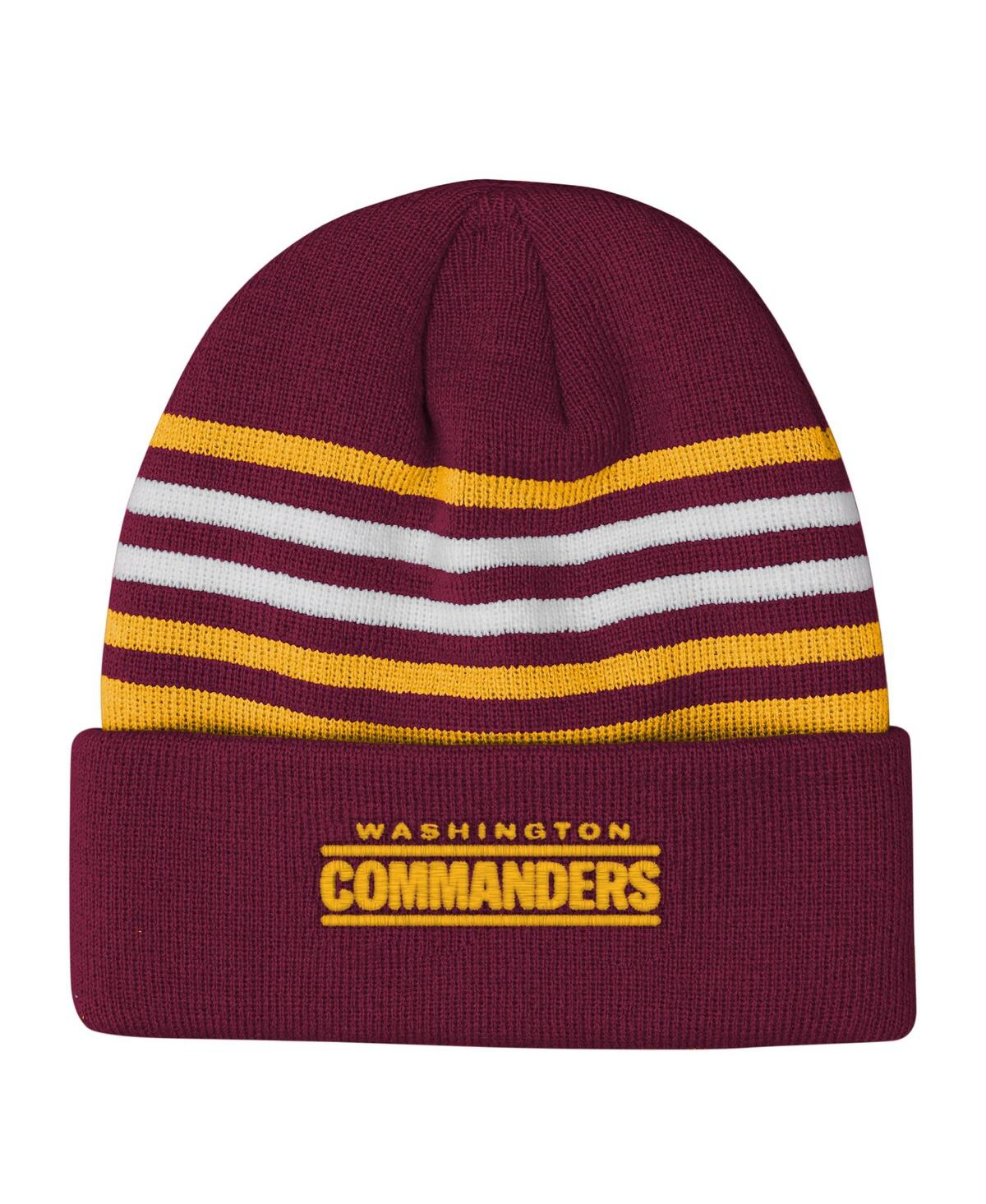 Outerstuff Big Boys And Girls Burgundy Washington Commanders Essentials Cuffed Knit Hat In Brown